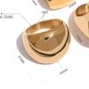 N7633a Bague dome or femme Acier inoxydable doré - Bijoux Bagues en ligne Ninanina