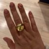 N7633e Bague dome or femme Acier inoxydable doré - Bijoux Bagues en ligne Ninanina