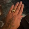 N7633h Bague dome or femme Acier inoxydable doré - Bijoux Bagues en ligne Ninanina