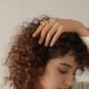 N7633k Bague dome or femme Acier inoxydable doré - Bijoux Bagues en ligne Ninanina