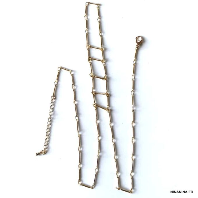 N7645f Bijou de main oriental chaine plaqué or 3 tours - Bijoux de main en ligne Ninanina