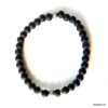 N7646D Bracelet en Onyx noir et Acier Inoxydable homme - Bijoux Bracelets en ligne Ninanina