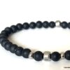 N7646g Bracelet en Onyx noir et Acier Inoxydable homme - Bijoux Bracelets en ligne Ninanina