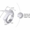 N7638c Bague croix homme Acier Inoxydable argenté - Bijoux Bagues en ligne Ninanina