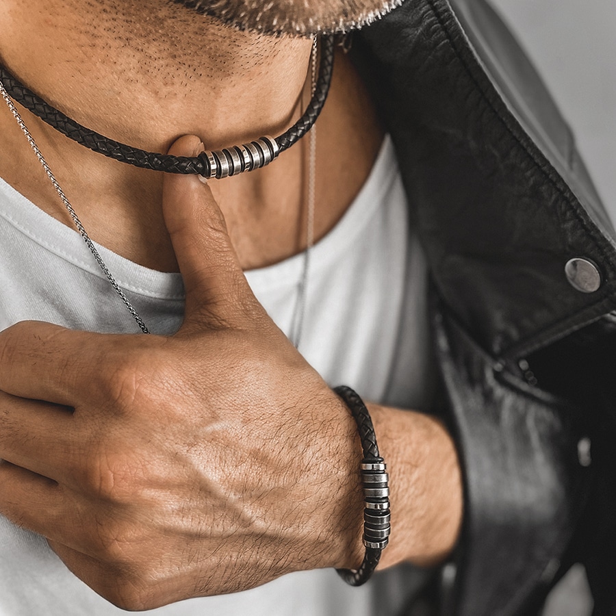 Black Leather Bracelet – Jewelry Town