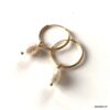 N7665 Creoles perles d'eau douce blanches plaqué or 14 mm - Bijoux Boucles d'oreilles en ligne Ninanina