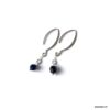 N7284b Boucles d'oreilles perles swarovski noires Argent 925 - Bijoux Boucle d'oreille en ligne Ninanina