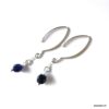 N7284d Boucles d'oreilles perles swarovski noires Argent 925 - Bijoux Boucle d'oreille en ligne Ninanina