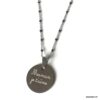 N7689c Collier Maman Je t'aime Chaine Perlée Acier Inoxydable - Bijoux Colliers en ligne Ninanina
