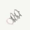 N7695h Mini creoles à pointe punk Argent 925 plaqué or - Bijoux Boucles d oreilles en ligne Ninanina