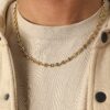 N7697c Chaîne en grain de café or Acier Inoxydable doré 5mm - Bijoux Colliers en ligne Ninanina