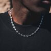 N7698 Chaine graine de cafe fine Acier Inoxydable 5mm - Bijoux Colliers en ligne Ninanina