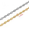 N7698a Chaine graine de cafe fine Acier Inoxydable 5mm - Bijoux Colliers en ligne Ninanina