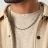 N7698b Chaine graine de cafe fine Acier Inoxydable 5mm - Bijoux Colliers en ligne Ninanina