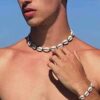 N7700 Collier cauris ras de cou homme ou femme - Bijoux Colliers en ligne Ninanina