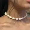 N7700e Collier cauris ras de cou homme ou femme - Bijoux Colliers en ligne Ninanina
