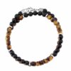 N7648 Bracelet Oeil du tigre homme Acier inoxydable 2 tours - Bijoux Bracelets en ligne Ninanina