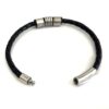 N7661H Bracelet cuir homme luxe tressé Acier Inoxydable - Bijoux Bracelets en ligne Ninanina