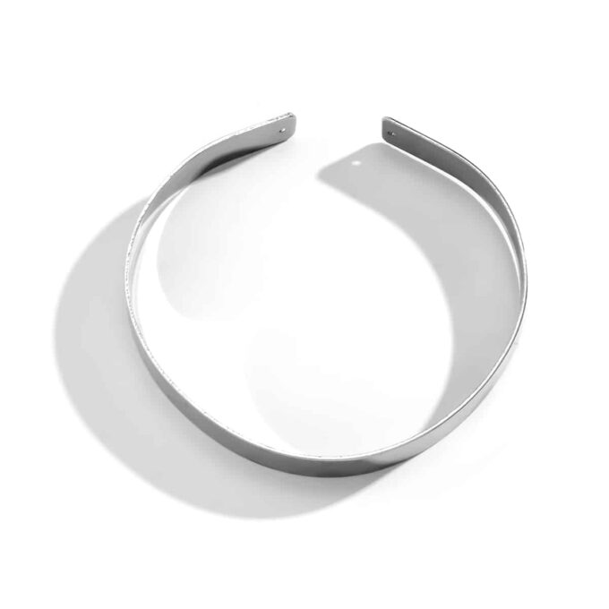 N7703h Bracelet de bras homme lisse métal argent - Bijoux Bracelets en ligne Ninanina