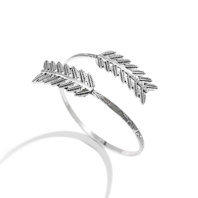 N7704c Bracelet de bras homme ethnique flèche argenté - Bijoux Bracelets en ligne Ninanina