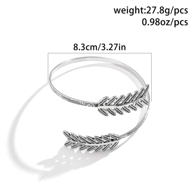 N7704e Bracelet de bras homme ethnique flèche argenté - Bijoux Bracelets en ligne Ninanina