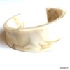 N7713c Bracelet manchette femme pas cher blanc cassé ivoire - Bijoux Bracelets en ligne Ninanina