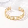 N7714 Bracelet manchette ajouré acier doré femme 12mm - Bijoux Bracelets en ligne Ninanina