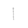 N7709c Mono Boucle Pendante Argent Plaqué Or Et Zirconium - Bijoux Boucles d'oreilles en ligne Ninanina