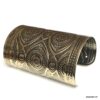N7722a Bracelet manchette bronze très large motif oeil - Bijoux Bracelets en ligne Ninanina