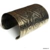 N7722b Bracelet manchette bronze très large motif oeil - Bijoux Bracelets en ligne Ninanina