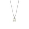 N7726b Collier Opale blanche pendentif serti Argent plaqué Or - Bijoux Colliers en ligne Ninanina