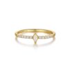 N7730 Bague en Opale naturelle et zirconium diamant synthétique forme marquise Argent 925 plaqué or - Bijoux Bagues en ligne Ninanina