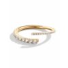 N7736 Bague ouverte devant oxyde de zirconium plaqué or - Bijoux Bagues en ligne Ninanina
