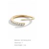 N7736e Bague ouverte devant oxyde de zirconium plaqué or - Bijoux Bagues en ligne Ninanina
