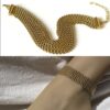 N7800e Bracelet pour la cheville multi-rang acier inoxydable doré - Bijoux de pieds en ligne Ninanina