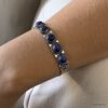 N7816c Bracelet Lapis Lazuli Manchette cabochons Pierre Bleue - Bijoux Bracelets en ligne Ninanina