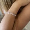 N7843a Bracelet Gros Maillons Argent plaqué pour Femme - Bijoux Bracelets en ligne Ninanina