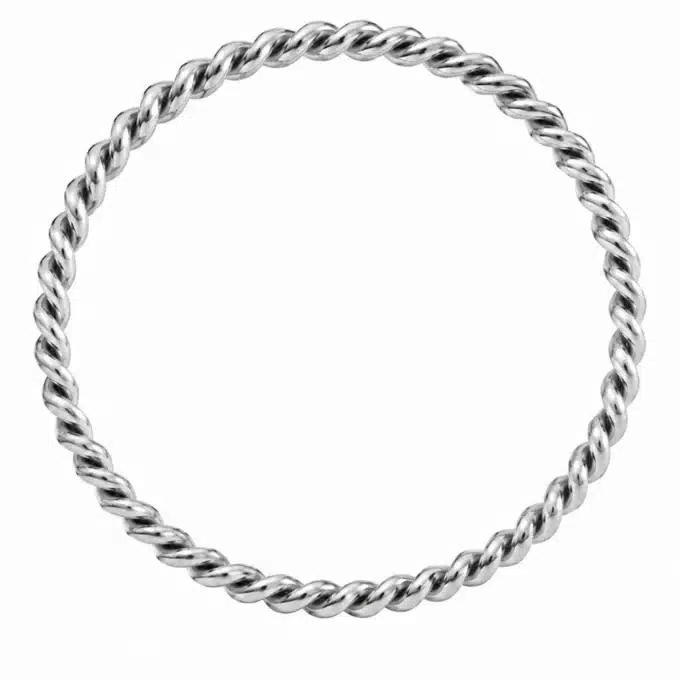 N8641C Bague De Doigt Phalange Femme Acier Inoxydable torsadée - Bijoux bagues de phalanges en ligne Ninanina