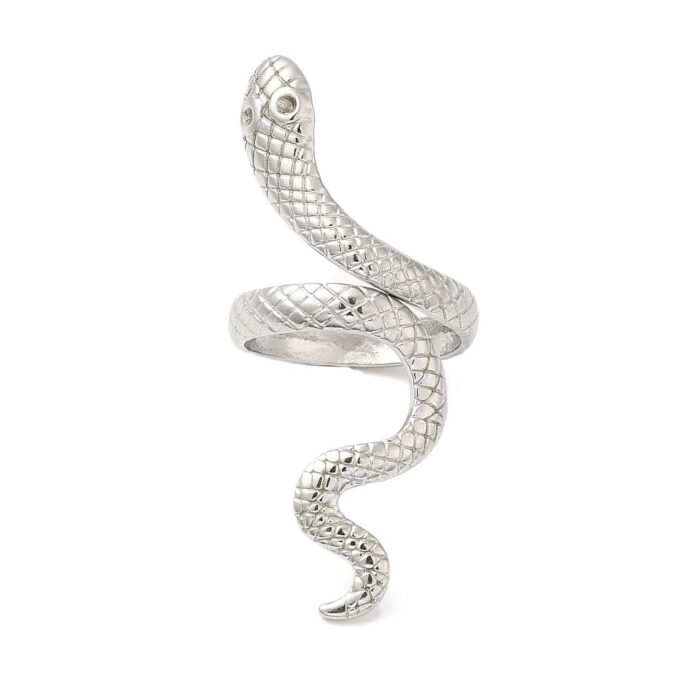 N7887g Bague serpent Acier inoxydable doré reglable femmes - Bijoux Bagues Femme en ligne Ninanina