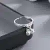 N7890b Bague Grelots En Argent 925 Massif Reglable Femme - Bijoux Bagues en ligne Ninanina