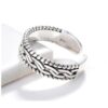 N7894a Bague Ajustable Argent 925 Massif Motif Ethnique - Bijoux Bagues en ligne Ninanina