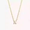 N7900b Collier Initiale Or Plaqué Sur Argent 925 Massif Femme - Bijoux Colliers en ligne Ninanina