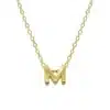 N7900u Collier Initiale Or Plaqué Sur Argent 925 Massif Femme - Bijoux Colliers en ligne Ninanina