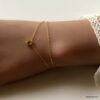 N7913g Bracelet Initiale Femme Argent Plaqué Or Double Tour - Bijoux Bracelets en ligne Ninanina