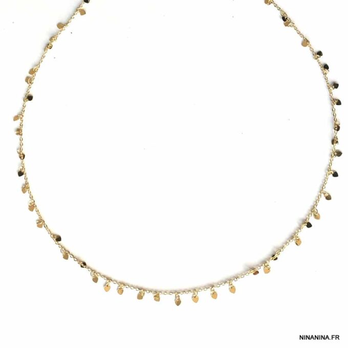 N7914h Chaine De Tailles Or Plaqué Gold Filled Breloque Coeur - Bijoux de corps en ligne Ninanina