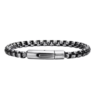 Ajoutez une touche de classe et de virilité à votre style avec ce splendide Bracelet maille venitienne acier inoxydable homme ! Classe, brut, raçé, ce Bracelet en Acier inoxydable et sa maille ronde indémodable donnera toute sa dimension sur un poignet fort! Un bracelet acier inoxydable long de 21 cm qui a lui seul vous confortera dans votre masculinité!