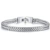 N7974g Bracelet maille homme double acier inoxydable argenté - Bijoux Bracelets Hommes en ligne Ninanina