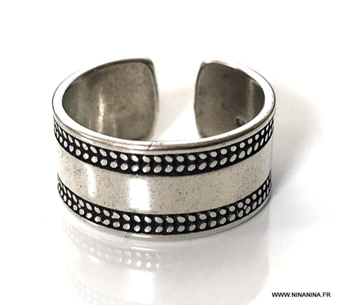 N7990a Bague pour pouce femme argent 925 plaqué - Bijoux Bagues en ligne Ninanina