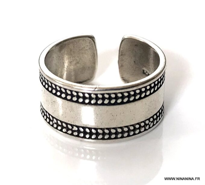 N7990d Bague pour pouce femme argent 925 plaqué - Bijoux Bagues en ligne Ninanina
