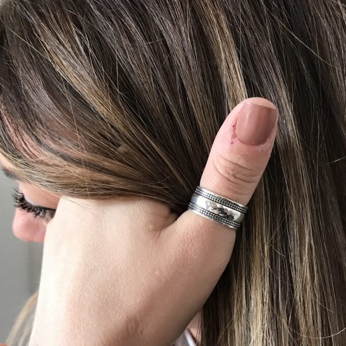 N7990i Bague pour pouce femme argent 925 plaqué - Bijoux Bagues en ligne Ninanina